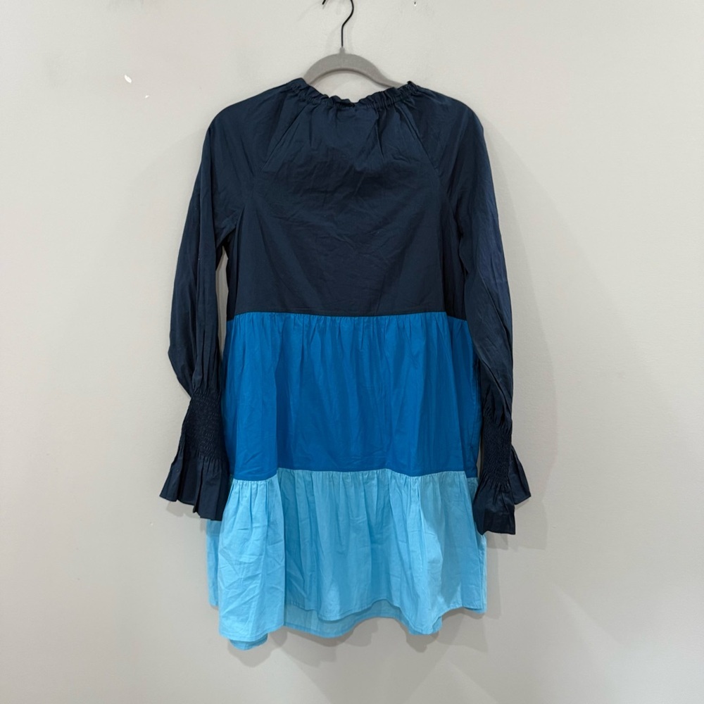 Figue Dress Bella Mini Tiered in Colorblock Blue - Picture 7 of 7